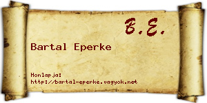 Bartal Eperke névjegykártya